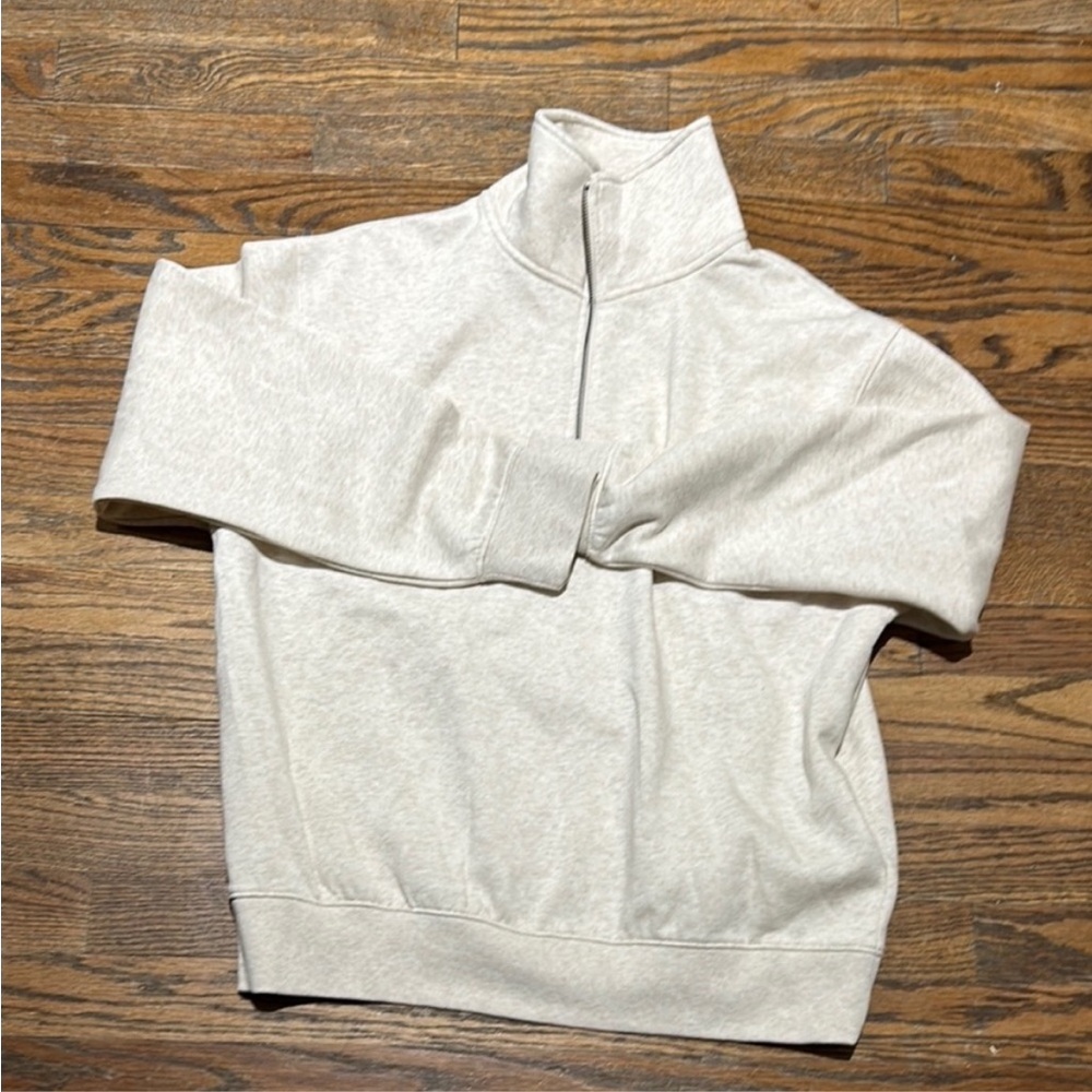 Cozy Cream Quarter-Zip Pullover - Picture 1 of 4